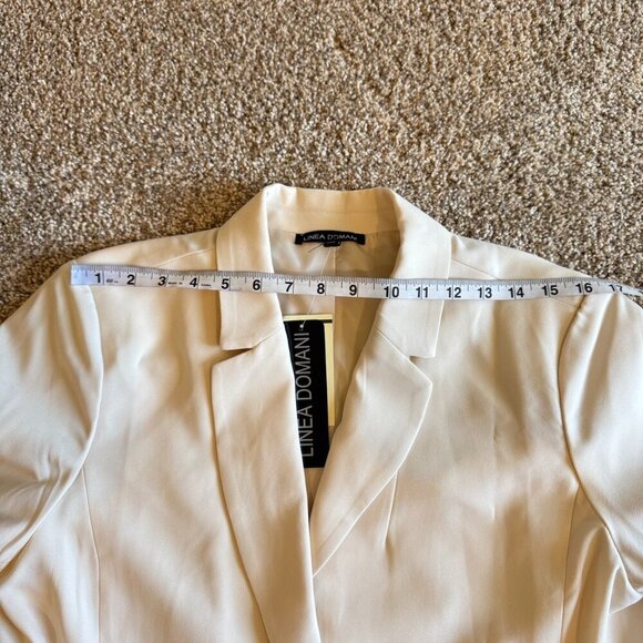 Linea Domani cream blazer jacket three quarter sleeve office professional casual - Picture 9 of 12